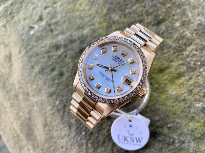 ROLEX DATE JUST PRESIDENT GOLD MID SIZE 31mm - 68278