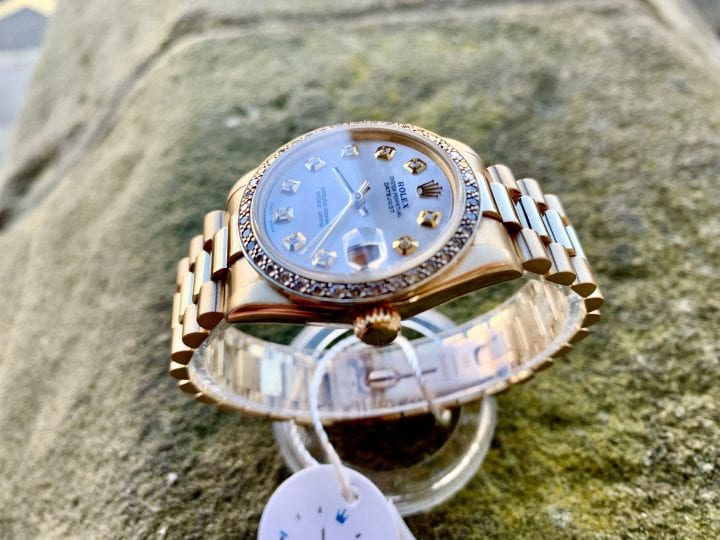 ROLEX DATE JUST PRESIDENT GOLD MID SIZE 31mm - 68278