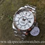 UK Specialist Watches have a 2017 Stainless Steel Rolex Sky-Dweller with a white dial 326934