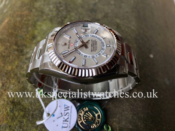 UK Specialist Watches have a 2017 Stainless Steel Rolex Sky-Dweller with a white dial 326934