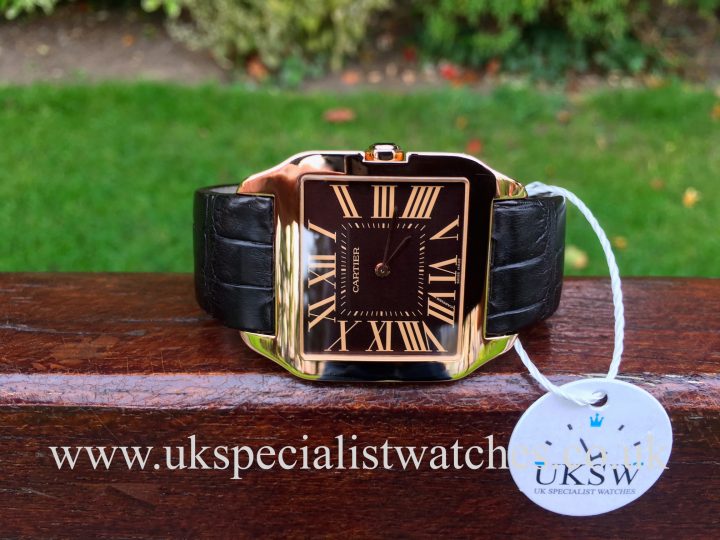 UK Specialist Watches have a Rose Gold Cartier Santos Dumont with a rare chocolate dial W2006951
