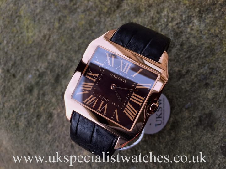 UK Specialist Watches have a Rose Gold Cartier Santos Dumont with a rare chocolate dial W2006951