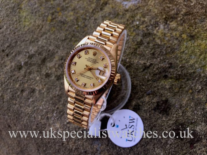 UK Specialist Watches have an 18ct Gold Ladies Datejust President 69178 - Full set 1993.