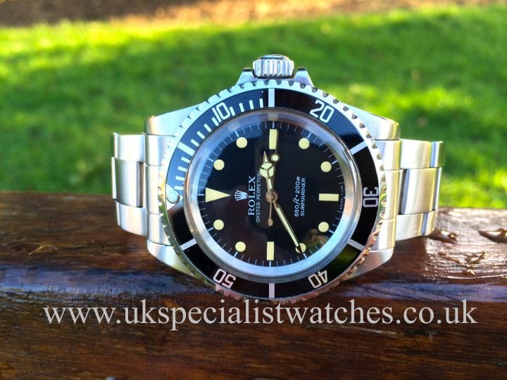 Rolex Submariner 5513 vintage 1966 for sale at uk specialist watches