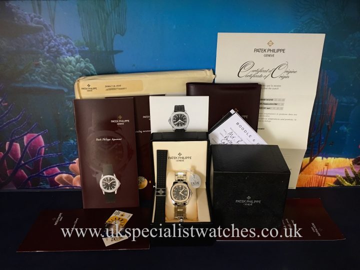 UK Specialist Watches have a rare, one owner, full set Patek Philippe Aquanaut 5066/1A in stainless steel.
