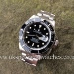 A stunning example of the traditional Rolex Submariner 16610 available at UK Specialist Watches complete with box & papers