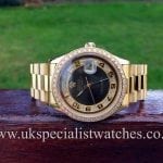UK Specialist Watches have a very special Rolex Day Date President in 18ct Gold with a Diamond set dial and bezel – 118208