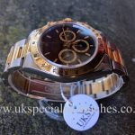 UK Specialist Watches have a rare 1991 Rolex Daytona Zenith in stainless steel and 18ct gold with an inverted 6 dial - 16523