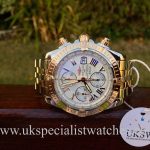 UK Specialist Watches have a Beautiful Breitling Chronomat Evolution in stainless steel and 18ct solid rose gold with a stunning white dial dial - C13356