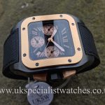 UK Specialist Watches have a rare Cartier Santos 100XL Black PVD & 18ct Rose Gold - W2020004