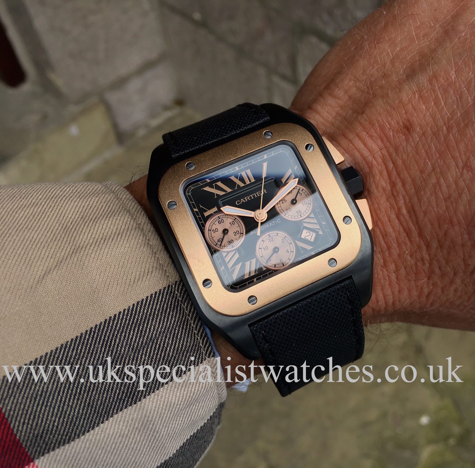Cartier Santos 100XL 2792 Rose Gold | WatchCollectors.co.uk