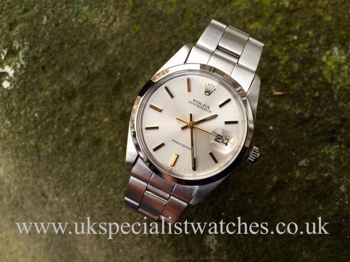 UK Specialist Watches have a vintage 1972 Rolex Oysterdate Precision in Stainless Steel 6694