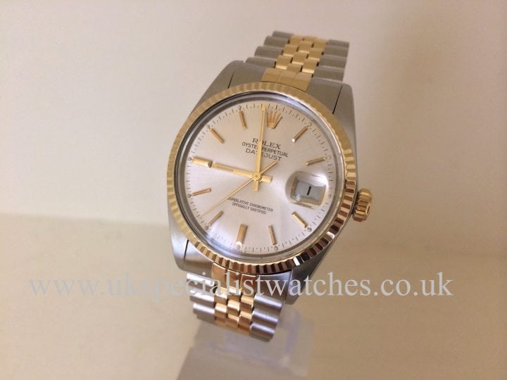 For sale at UK Specialist Watches Rolex Datejust Gold & Steel "full set" Vintage 16013