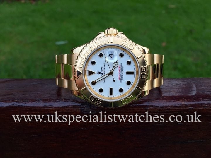 UK Specialist Watches have a Rolex Yacht-master Gents 40mm Gold 16628 - White Dial