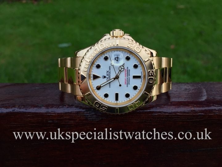 UK Specialist Watches have a Rolex Yacht-master Gents 40mm Gold 16628 - White Dial