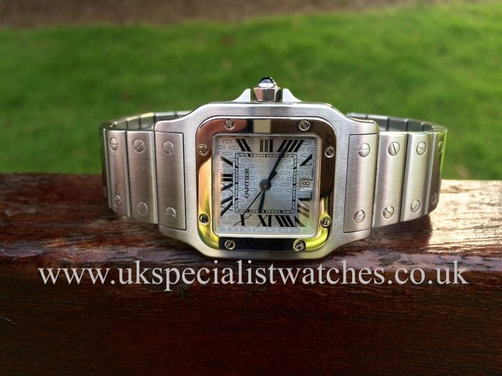 UK Specialist Watches have Cartier Santos Galbee with a stunning Limited edition Platinum Blue Dial