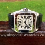 UK Specialist Watches have a mid size Cartier Santos 100 in Stainless Steel