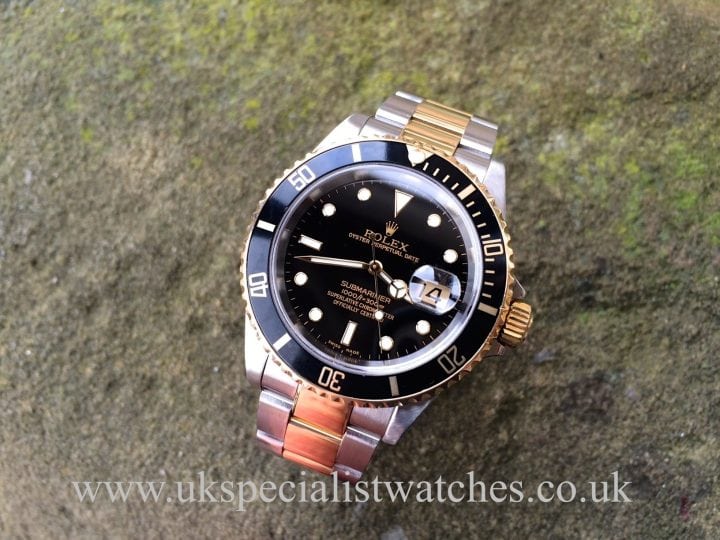 Rolex Submariner Date Steel & Gold 16613 with a Black Dial available at UK Specialist Watches