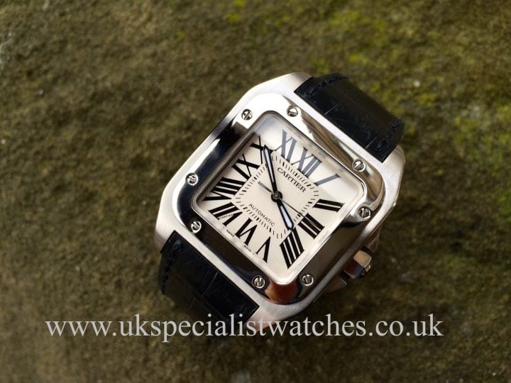 UK Specialist Watches have a mid size Cartier Santos 100 in Stainless Steel