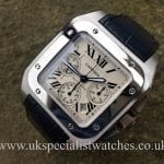 UK Specialist Watches have in stock a steel Gents Cartier Santos 100 Chrono XL