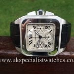 UK Specialist Watches have in stock a steel Gents Cartier Santos 100 Chrono XL