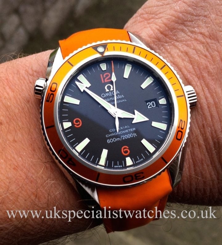 UK Specialist Watches Omega Seamaster Planet Ocean Co-Axial 29095083 Orange Bezel