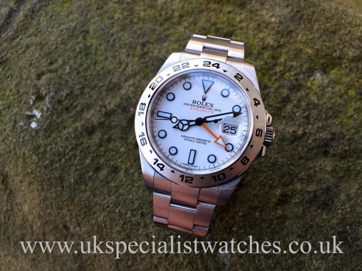 UK Specialist Watches have Rolex Explorer II White Dial 42mm - New Model - 216570