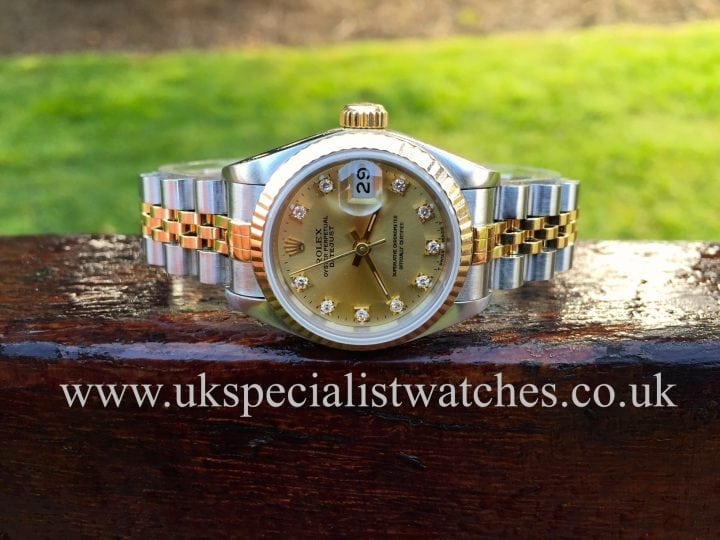 UK Specialist Watches Rolex Lady-Datejust Steel & Gold Diamond Dial 69173