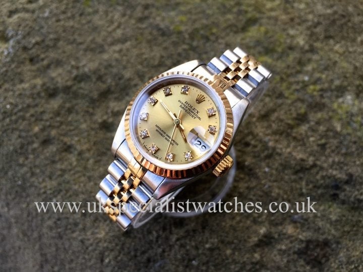 Sunning Rolex Lady-Datejust Steel & Gold Diamond Dial 69173