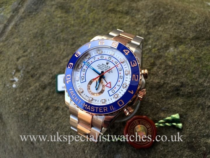 UK Specialist Watches have a unused new model Rolex Yacht-Master II in Steel & Rose Gold model ref 116681