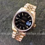UK Specialist Watches have a Wonderful Vintage Rolex Date-just 18ct Gold 16018