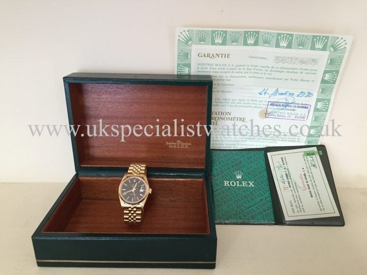 UK Specialist Watches have a Wonderful Vintage Rolex Date-just 18ct Gold 16018