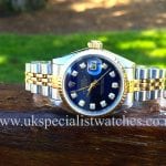 Stunning Rolex Lady-Datejust Gold & Steel -Blue‘Diamond Dial’ 69173