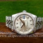 Rolex Datejust Gents 36mm Diamond Bezel - "Diamond Dial" 116244