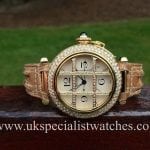 UK Specialist Watches have a stunning Cartier Pasha Grille 18ct Yellow Gold Diamond set grill and bezel 38 mm