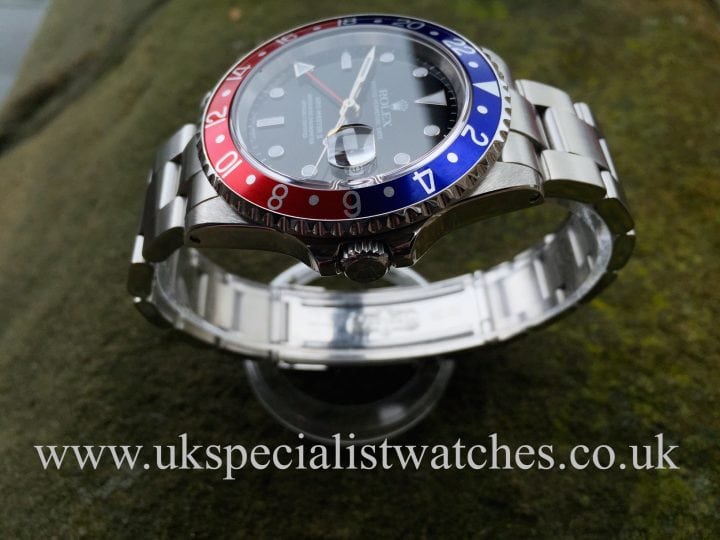 UK Specialist Watches have a highly desireable Rolex GMT Master II Pepsi Bezel 16710