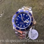 UK Specialist Watches have a Rolex Submariner Date Blue Dial – Steel & Gold 16613