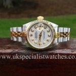 In stock at UK Specialist Watches Rolex Lady Datejust Steel & Gold - Mother of Pearl Diamond Dial 69173