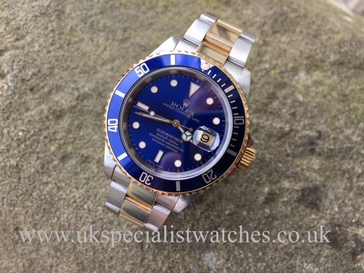 UK Specialist Watches have a Rolex Submariner Date Steel & Gold Blue Dial –16613