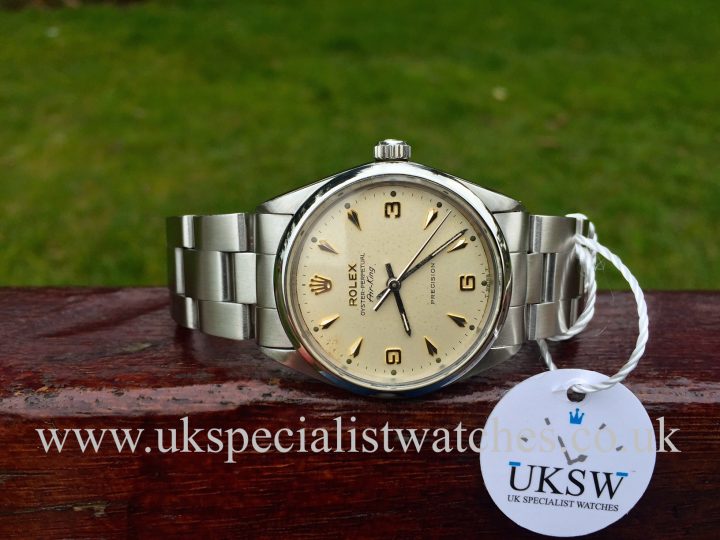 UK Specialist Watches have a Rolex Air king 5500 Vintage 1968 - Rare 3,6,9 Arrow Head Dial