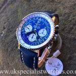 UK Specialist Watches have a Breitling Navitimer with a blue Arabic Dial- A23322