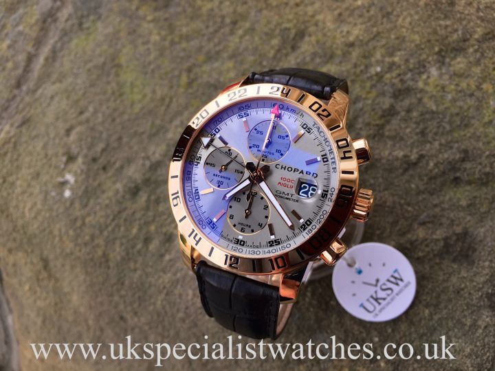 UK Specialist Watches have a beautiful 18ct Rose Gold Chopard Mille Miglia GMT Chrono - 1267