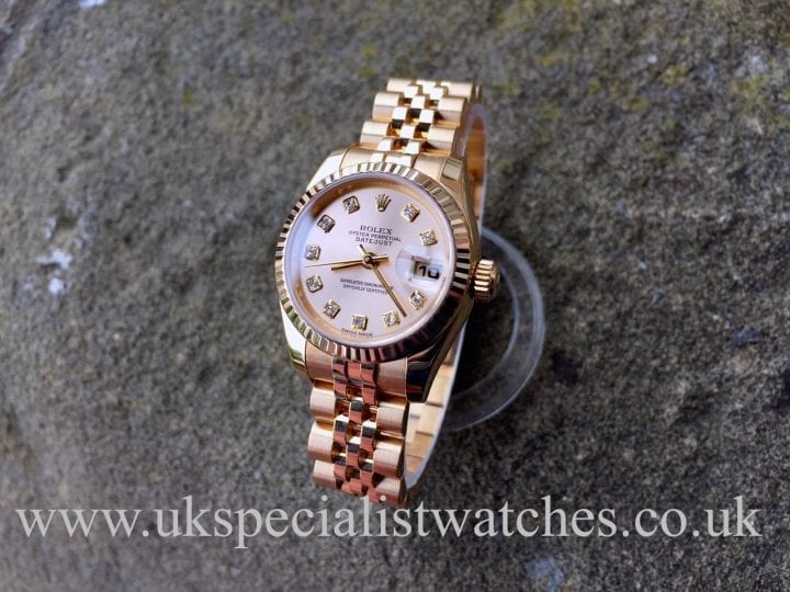 UK Specialist Watches have a new model Rolex Lady Datejust with Gold Jubilee bracelet and diamond dial - 179178