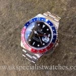 UK Specialist Watches have a full set pristine Rolex GMT Pepsi in stock.