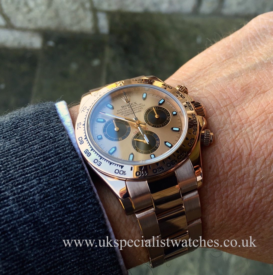 Rolex Daytona Everose Gold - Rose Gold \u0026 Black Dial - 116505 - UK  Specialist Watches
