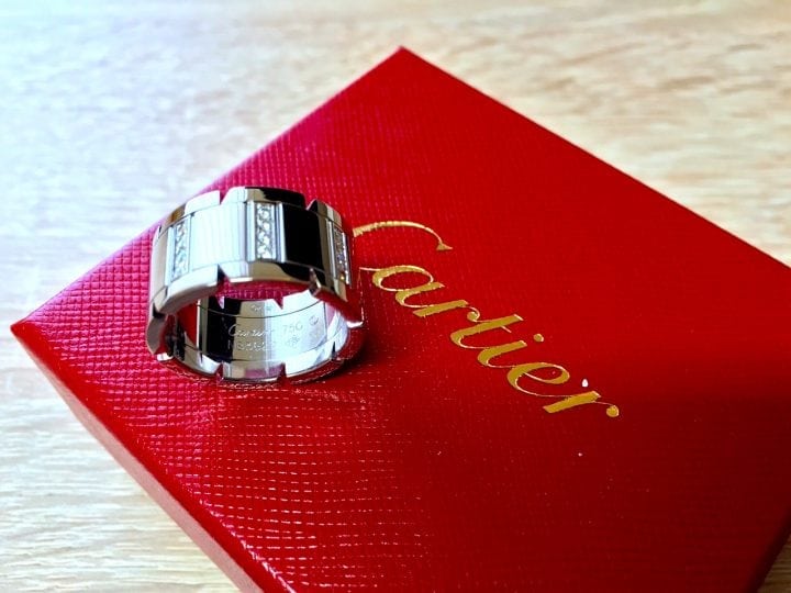 UK Specialist Watches have a magnificent Cartier Diamond Ring - Tank Française - Cartier Diamond set