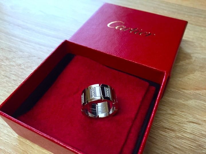 UK Specialist Watches have a magnificent Cartier Diamond Ring - Tank Française - Cartier Diamond set