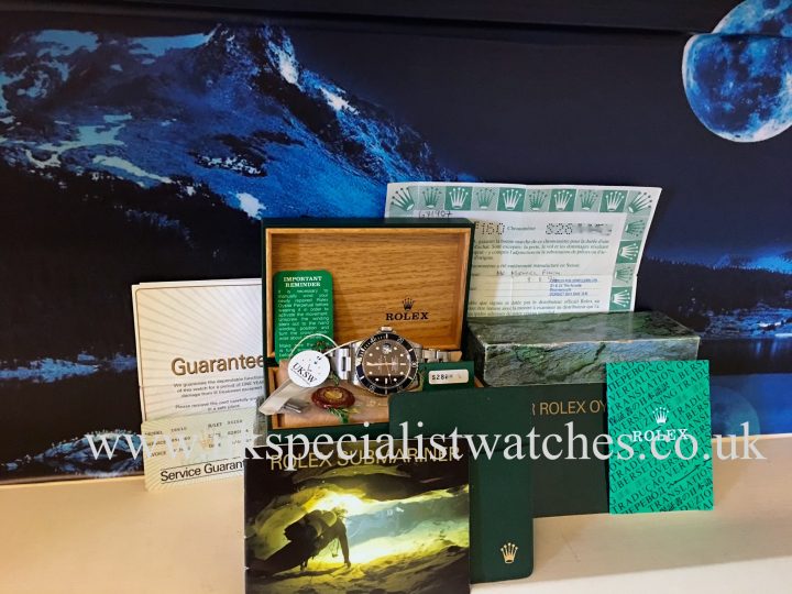 UK Specialist Watches have a 1994 Rolex Submariner with a Swiss T 25 dial, full set