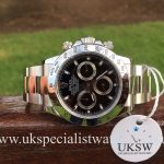 UK Specialist watches have a rare Rolex Daytona Cosmograph with a very rare Black Error Dial – 116520