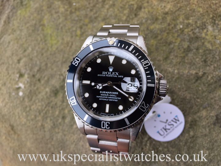 UK Specialist Watches have a Rolex Submariner Steel Date 16610 – Swiss T 25 Dial - Full Set
